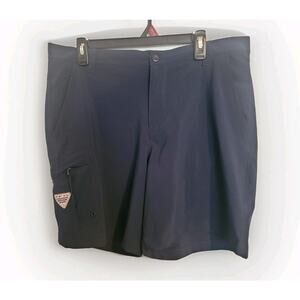 Columbia PFG Men's Cargo Shorts Size 34 Navy 8” Inseam Hiking Outdoor Vacation